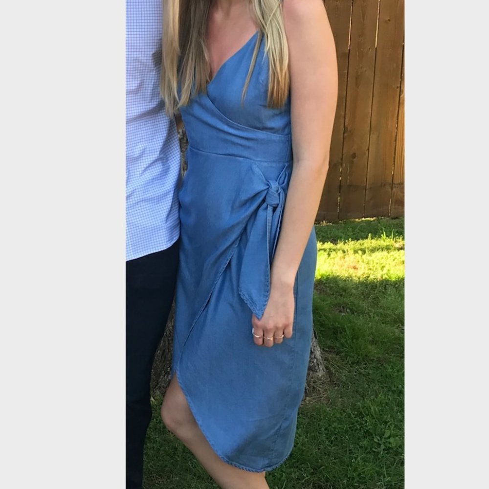 Lovers + Friends Denim Wrap Dress